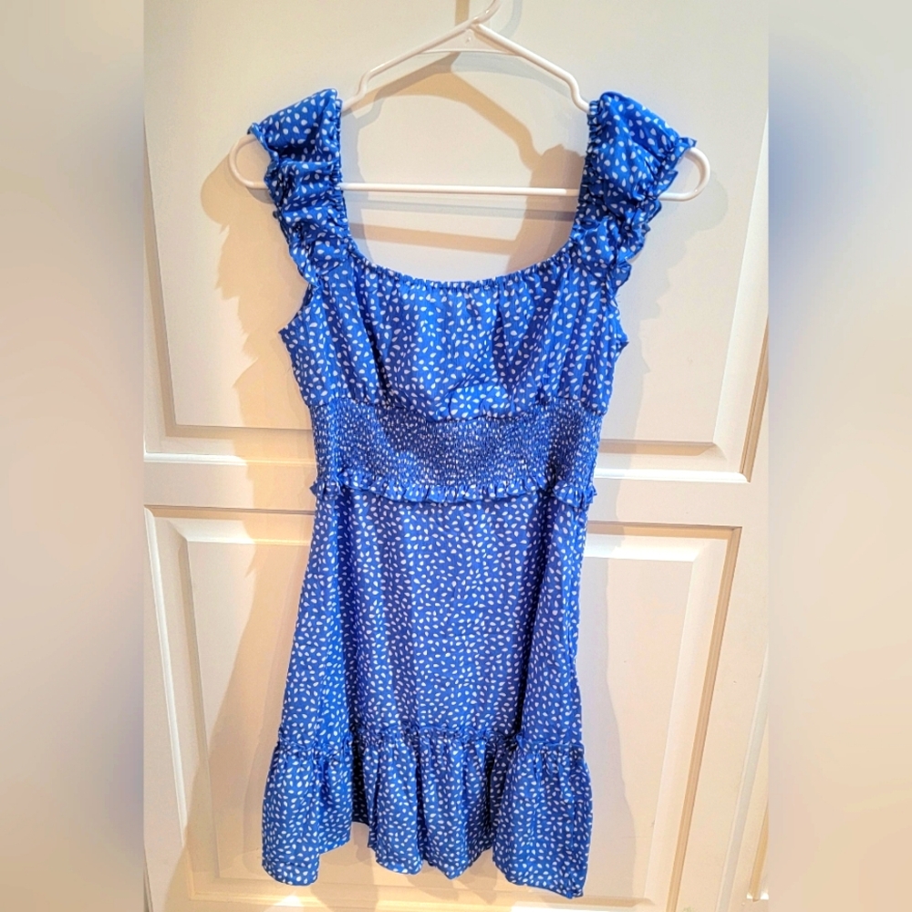 Blue & White Dress.  Size Small.